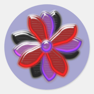 Rond Sticker Fleur Faiseur Brillant