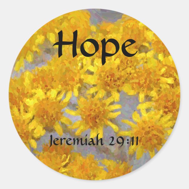 Rond Sticker Fleur sauvage Fleurs de Foi Jeremiah Hope (Devant)