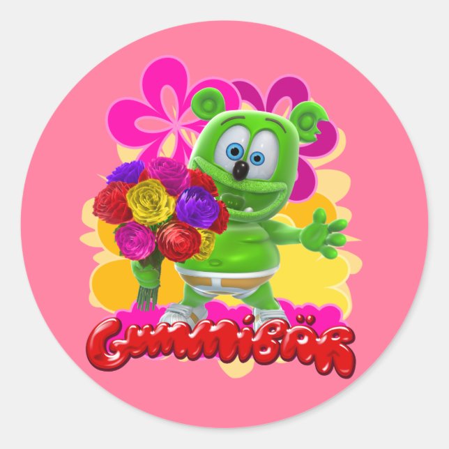 Rond Sticker floral Gummibär (Devant)