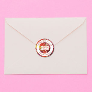 Rond Sticker Floral Mahjong personnalisable