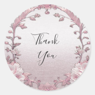 Rond Sticker floral rose unique