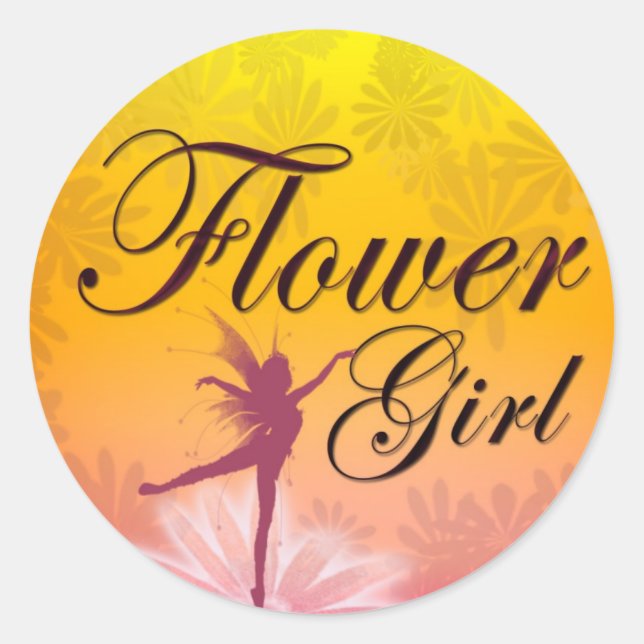 Rond Sticker Flower Girl (Devant)