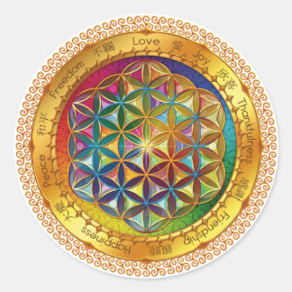Rond Sticker Flower of Life - Design ORIGINAL par Lilya