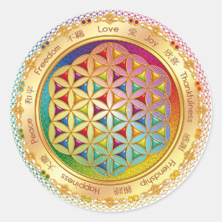 Rond Sticker Flower of Life - Design ORIGINAL par Lilya