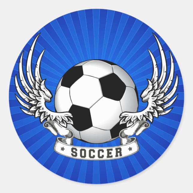 Rond Sticker Football Soccer Wings (Devant)