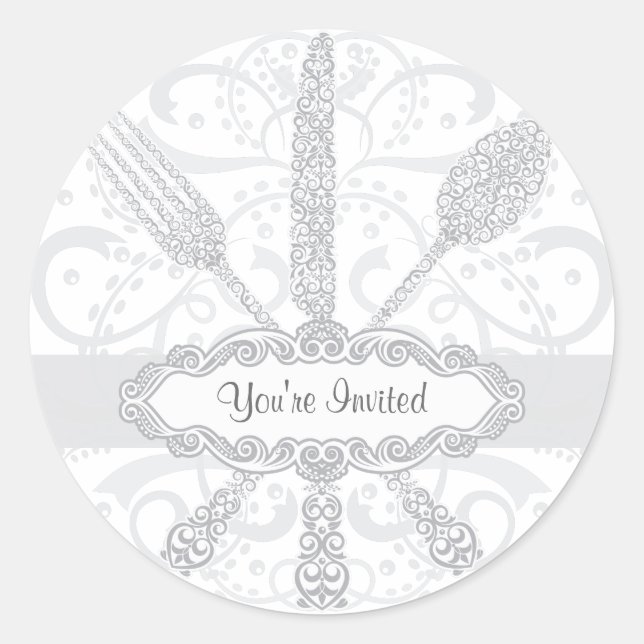 Rond Sticker fourche couteau (Devant)