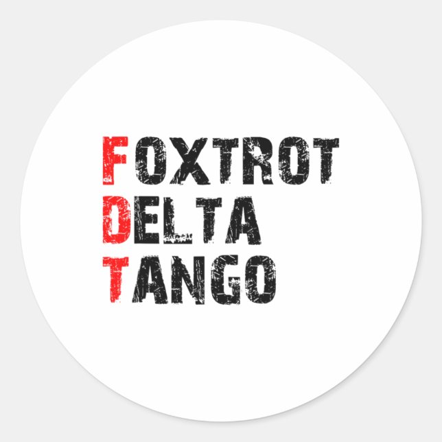 Rond Sticker Foxtrots Deltas Tangos (Devant)