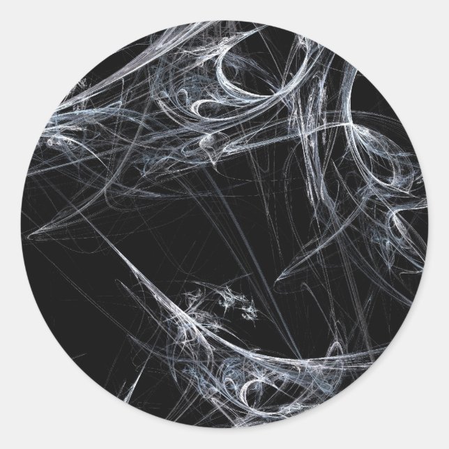 Rond Sticker Fractal Web SpiderRound (Devant)