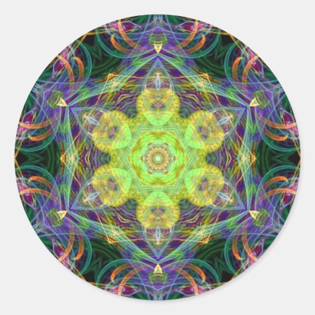 Rond Sticker Fractidelic 015 (Devant)