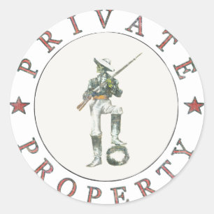 Rond Sticker Freedom Fighter Garder Propriété privée