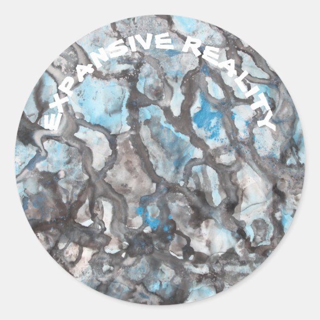 Rond Sticker Fréquences créatives - RÉALITÉ EXPANSIVE (Devant)