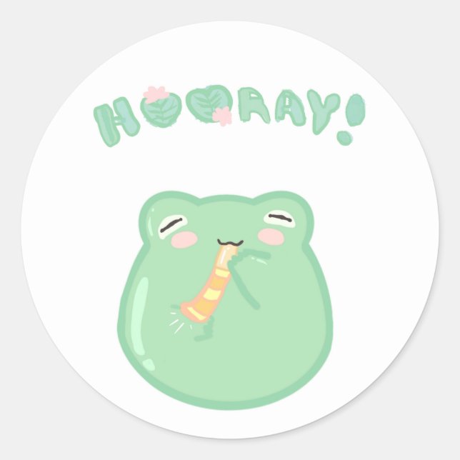 Rond Sticker Froggy mignon (Devant)