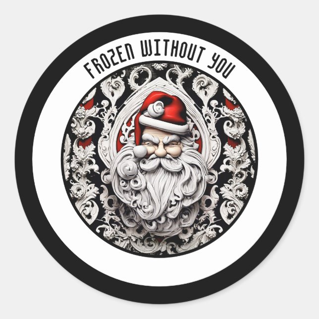 Rond sticker "Frozen Without You" WHIMSIGOTH VACANCES (Devant)