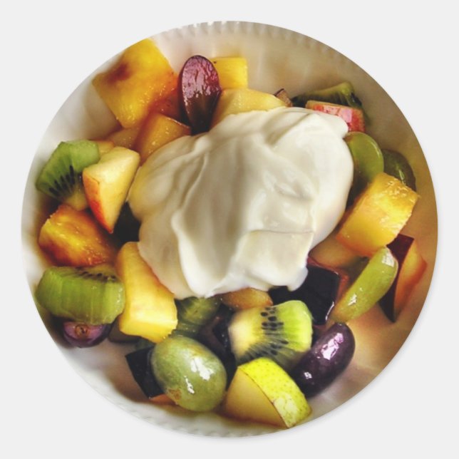 Rond Sticker Fruit and Yogurt (Devant)