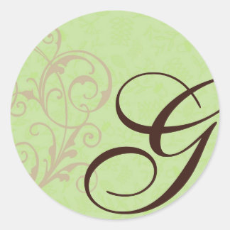 Rond Sticker Gabby Monogram