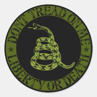 Rond Sticker Gadsden (Vert)