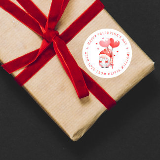 Rond Sticker génome Heureuse Sainte-Valentin Red Heart
