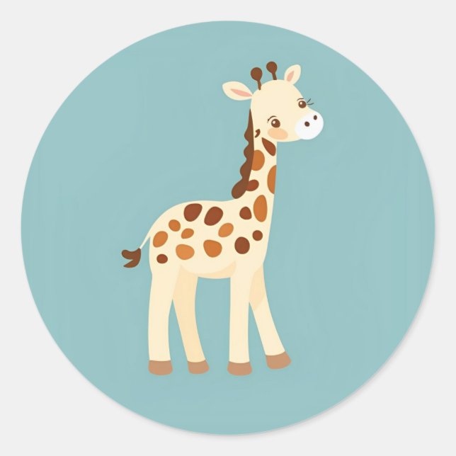 Rond Sticker Giraffe (Devant)