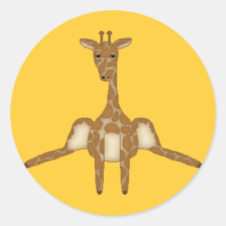 Rond Sticker Giraffe