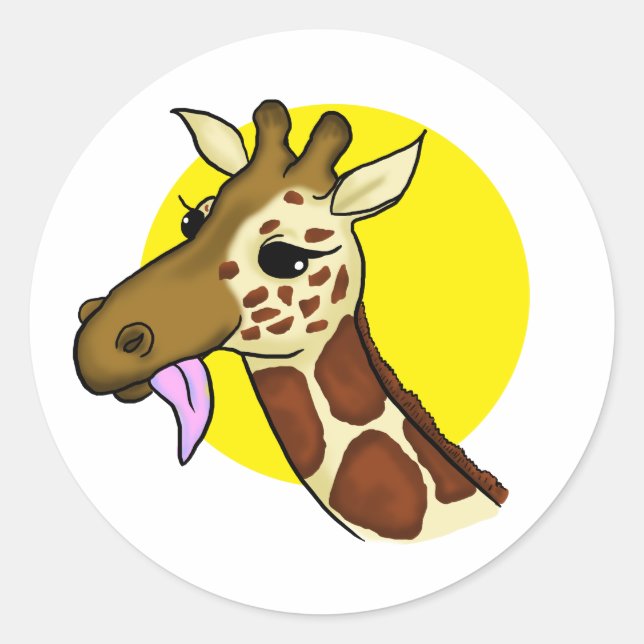 Rond Sticker Giraffe Majestic (Devant)