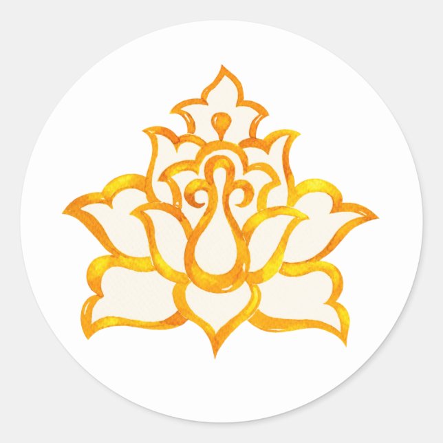 Rond Sticker Gold Lotus (Devant)
