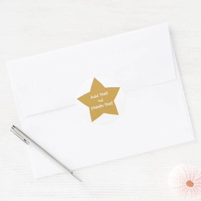 Rond Sticker Gold Star (Enveloppe)