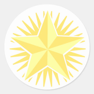 Rond Sticker Gold Star