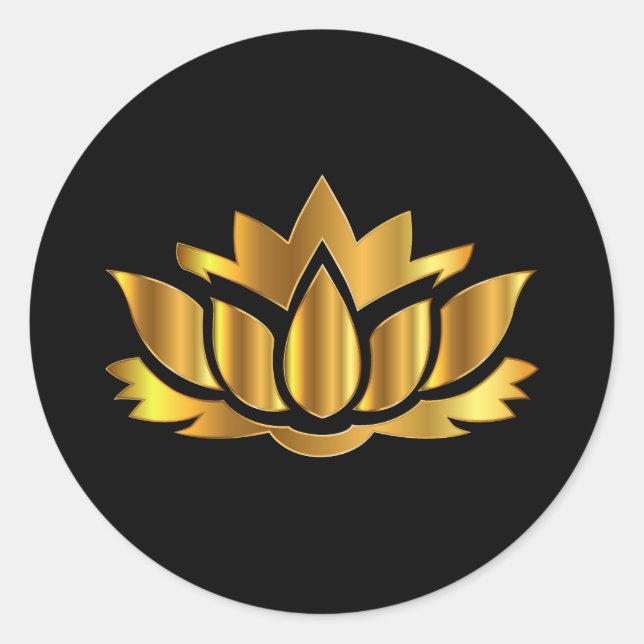 Rond Sticker Golden Lotus (Devant)