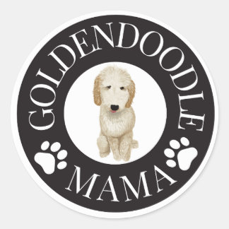 Rond Sticker Goldendoodle Mama