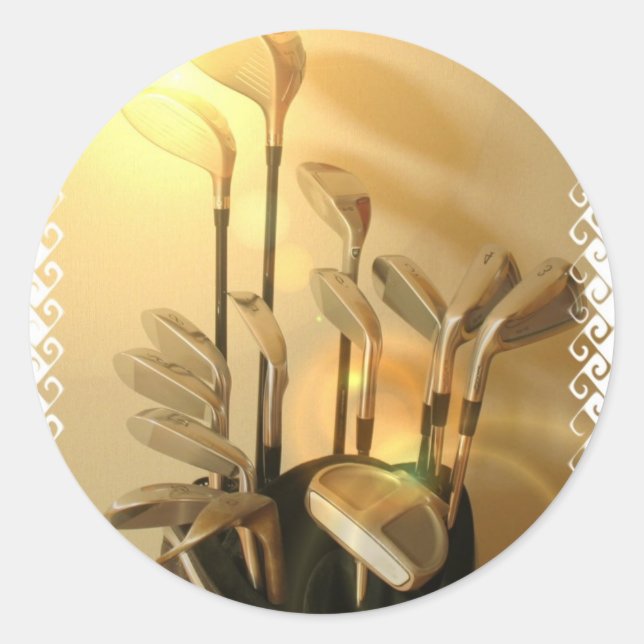 Rond Sticker Golf Clubs (Devant)