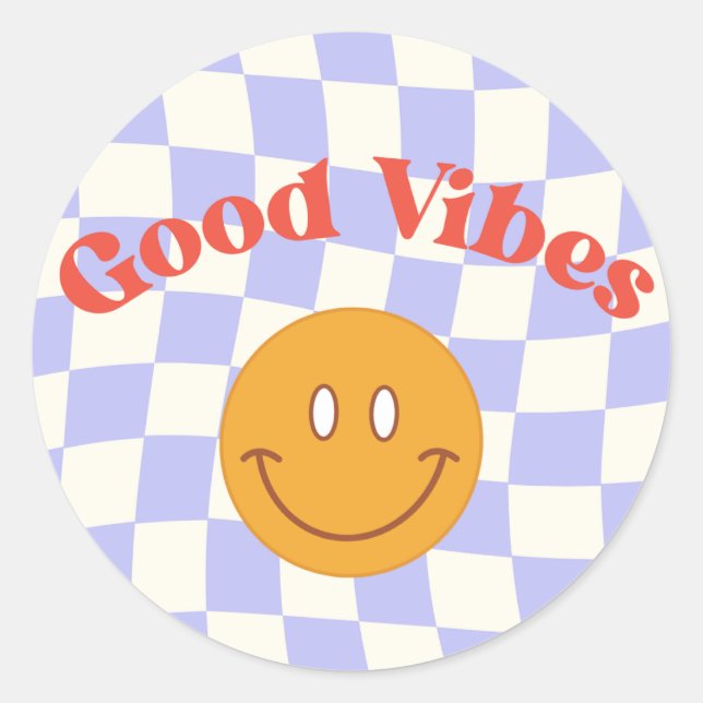 Rond Sticker Good Vibes Round (Devant)