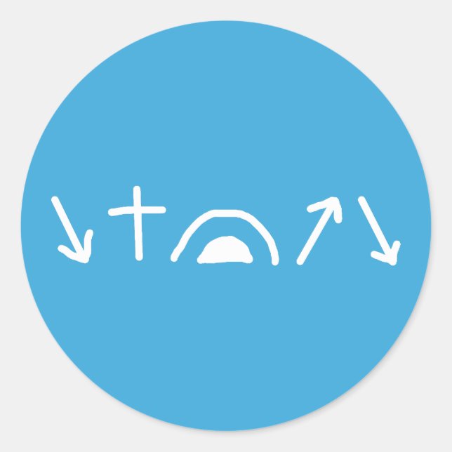 Rond Sticker Gospel Flèches (Devant)