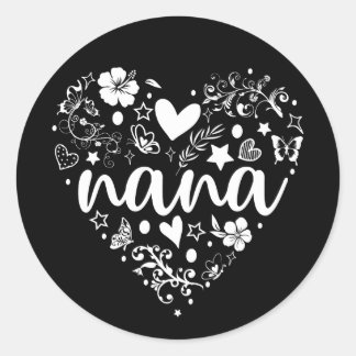 Rond Sticker grand-mère, Sticker mignonne Nana, Fête de