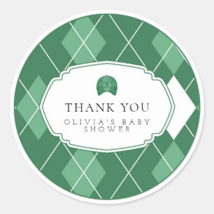 Rond sticker green golf faveur