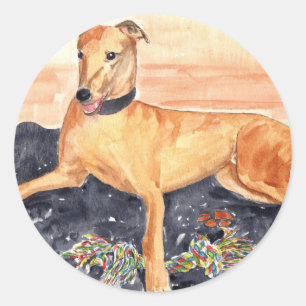 Rond Sticker 'Greyhound'