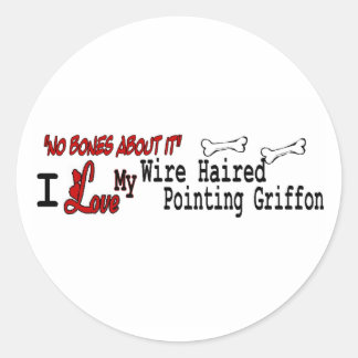 Rond Sticker Griffon Pointeur à poils durs
