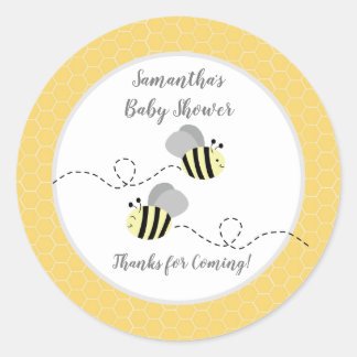 Rond Sticker gris-jaune Bumble Bee Faveur