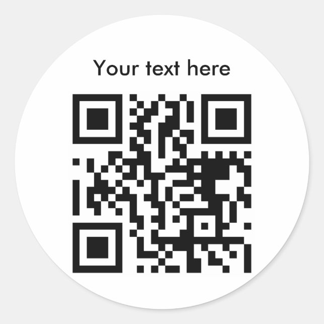 Rond Sticker (gros, texte personnalisé) (Devant)