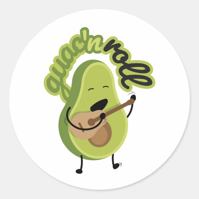 Rond Sticker Guac et Roll Avocado (Devant)