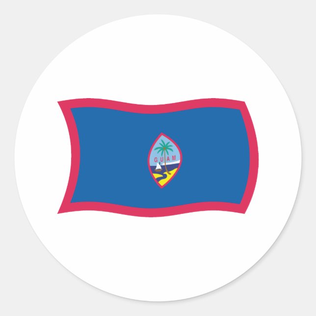 Rond Sticker Guam Flag (Devant)