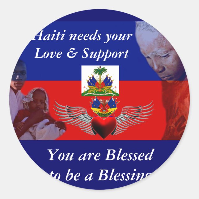 Rond Sticker Haiti_Love & Support_ (Devant)
