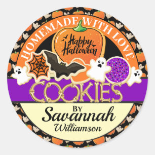 Rond Sticker Halloween fait maison avec amour