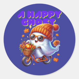 Rond Sticker Halloween Ghost Boo