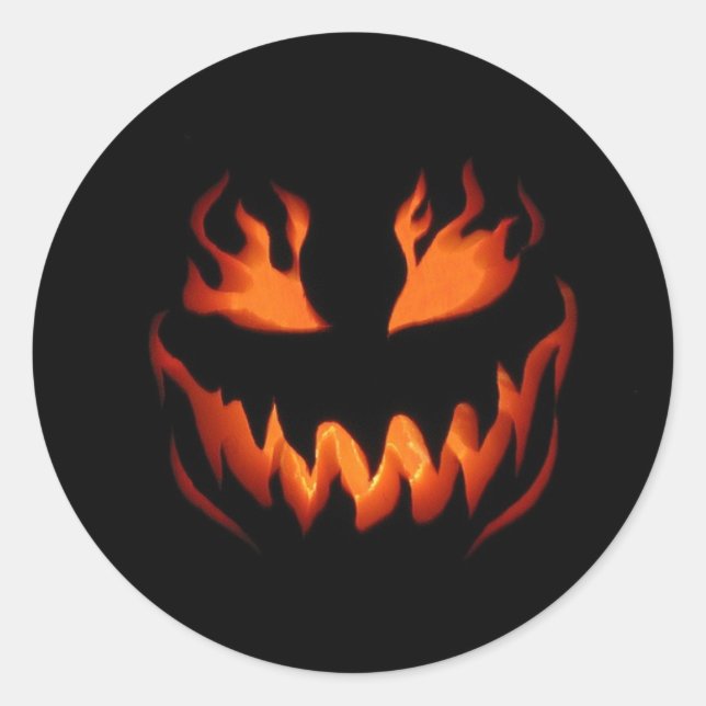 Rond Sticker Halloween Party, Happy Halloween Sticker (Devant)