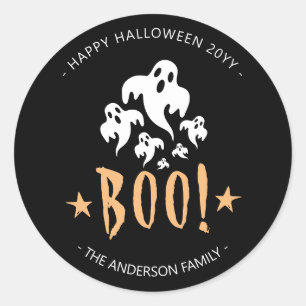 Rond Sticker Halloween personnalisé