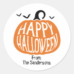 Rond Sticker Halloween personnalisé