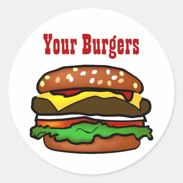 Rond Sticker Hamburger (Devant)