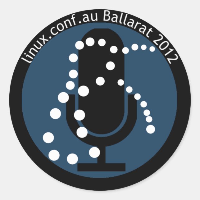 Rond Sticker haut-parleur LCA2012 avec texte (Devant)