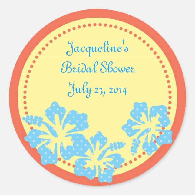 Rond Sticker hawaïen Hibiscus (Devant)