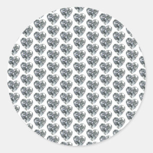 Rond Sticker Heart Diamond
